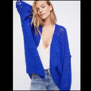 Free People Saturday Morning Blue Cardigan